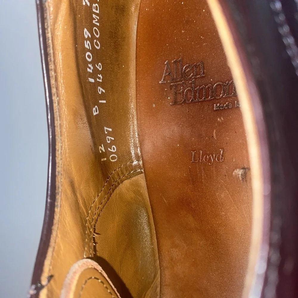 Allen Edmonds Lloyd Wingtip Oxford Shoes 12 B - Vintage Quality 0697 1946 Comb.‎